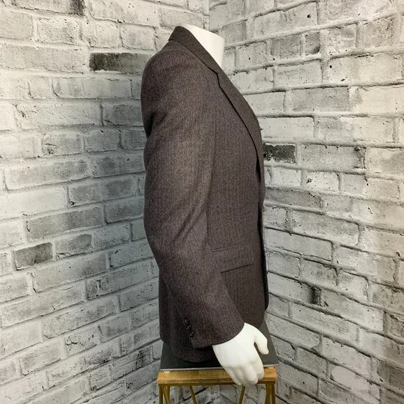 Vintage Union Made Wool Two Button Single Vent Lined Blazer Sport Coat - Picture 3 of 15